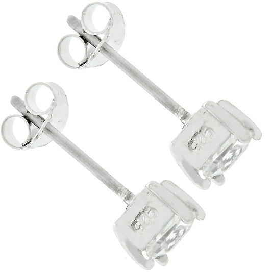 Anna Princess Cut Stud Earrings