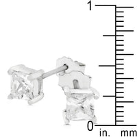 Anna Princess Cut Stud Earrings