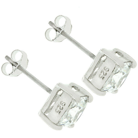 Charity Princess Cut Cubic Zirconia Stud Earrings