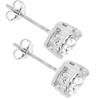 Penelope 7mm Round Cubic Zirconia Stud Earrings