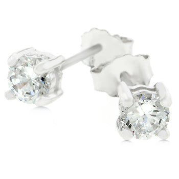Dana Round Cubic Zirconia Stud Earrings