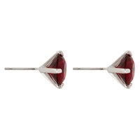 Ruby Cubic Zirconia Stud Earrings