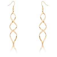 Twisted Gold Drop Earrings