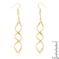 Twisted Gold Drop Earrings