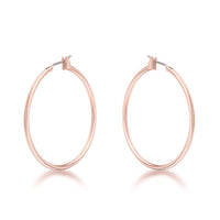 Rose Goldtone Hoop Earrings