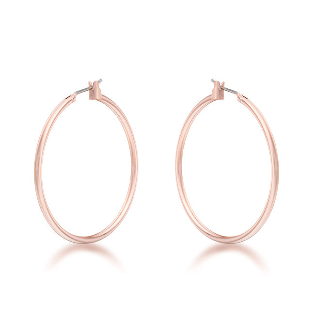 Rose Goldtone Hoop Earrings