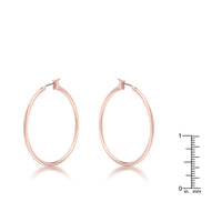 Rose Goldtone Hoop Earrings