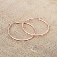 Rose Goldtone Hoop Earrings