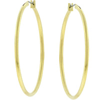Large Gold-Tone Hoop Earrings