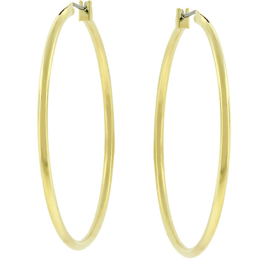 Large Gold-Tone Hoop Earrings