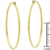 Large Gold-Tone Hoop Earrings