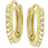 Classic Petite Hoop Earrings, Goldtone Finish