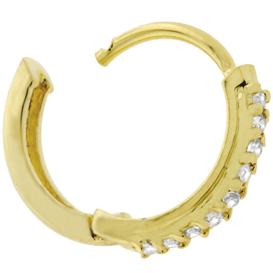 Classic Petite Hoop Earrings, Goldtone Finish