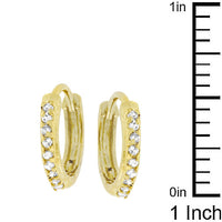 Classic Petite Hoop Earrings, Goldtone Finish