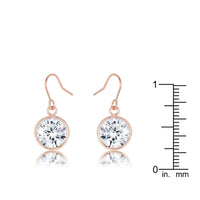 5.5 Ct Rose Gold Crystal Drop Earrings