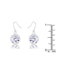 Bezel Solitaire Cubic Zirconia Earrings