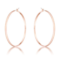 55mm Rose Gold Plated Classic Hoops