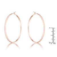 55mm Rose Gold Plated Hoop Earrings