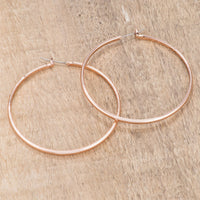 55mm Rose Gold Plated Hoop Earrings