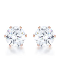 Reign 3.4ct Crystal Rose Goldtone Stud Earrings