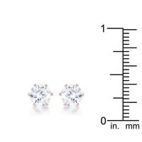 Reign 3.4ct Crystal Rose Goldtone Stud Earrings