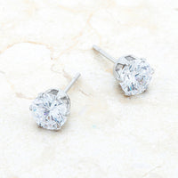 Reign 3.4ct Crystal Rhodium-Plated Stainless Steel Stud Earrings