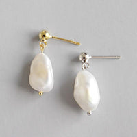 Natural Baroque Pearl Drop Earrings