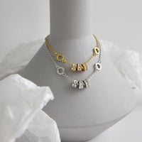 Gold Plated Beaded Rope Chain Bracelet