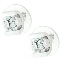 Brilliant Cubic Zirconia Stud Earrings
