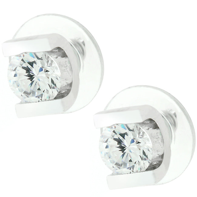 Brilliant Cubic Zirconia Stud Earrings