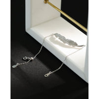 Sterling Silver Feather Charm Bracelet