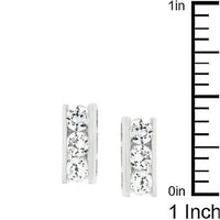 Slate Cubic Zirconia Stud Earrings