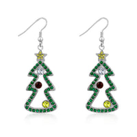 Christmas Cubic Zirconia Drop Earrings
