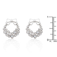 Holiday Wreath Crystal Earrings