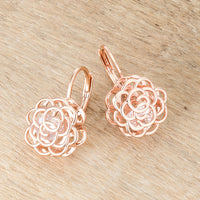 Maya 1.5ct Crystal Rose Drop Earrings, Rose Goldtone