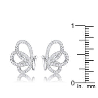 0.45 Ct Crystal Butterfly Stud Earrings