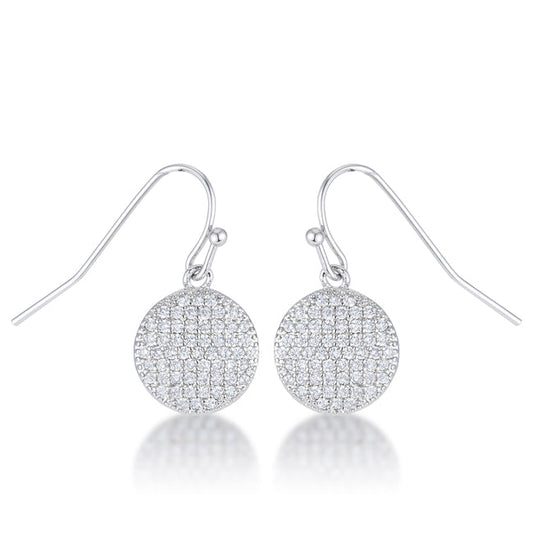 0.6 Ct Elegant CZ Disk Earrings