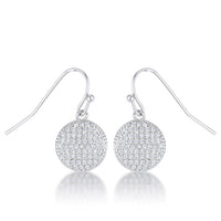 0.6 Ct Elegant Crystal Disk Earrings