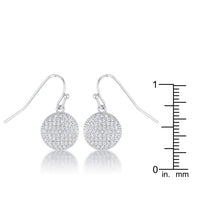 0.6 Ct Elegant Crystal Disk Earrings