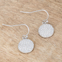 0.6 Ct Elegant Crystal Disk Earrings