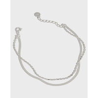 Rhodium Plated Sterling Silver Bracelet