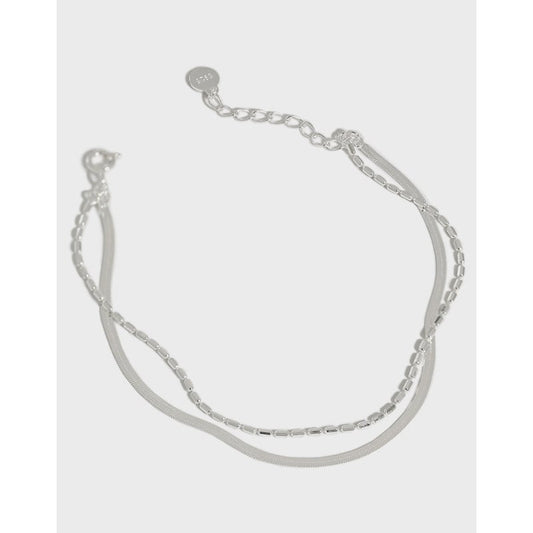 Rhodium Plated Sterling Silver Bracelet