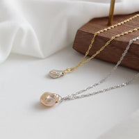 Baroque Freshwater Pearl Sterling Silver Necklace