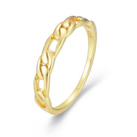 Sterling Silver Eternity Link Chain Ring