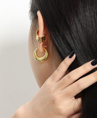 Chunky Hoops in 925 Sterling Silver with Gold Plating