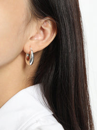 Chunky Hoops in 925 Sterling Silver with Gold Plating
