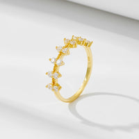 Gold Plated Sterling Silver Cubic Zirconia Ring