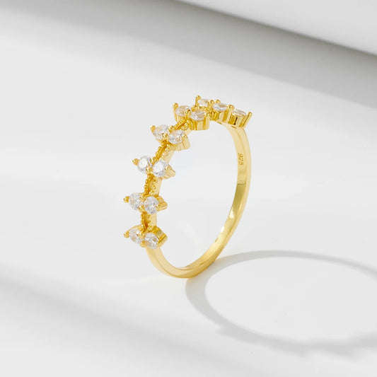 Gold Plated Sterling Silver Cubic Zirconia Ring