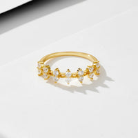 Gold Plated Sterling Silver Cubic Zirconia Ring
