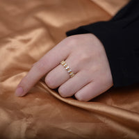 Gold Plated Sterling Silver Cubic Zirconia Ring